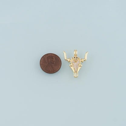 18K Gold Filled Hand CZ Charm Pendant for Jewelry Making