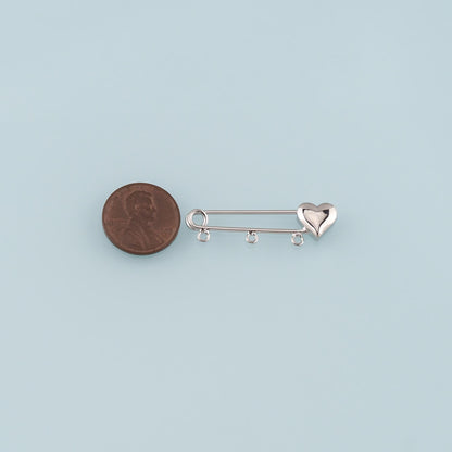 18K Gold Filled Safety Pin Pendant,Safety Pin Charm Bracelet Necklace for DIY Jewelry Making Supply