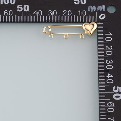 18K Gold Filled Safety Pin Pendant,Safety Pin Charm Bracelet Necklace for DIY Jewelry Making Supply
