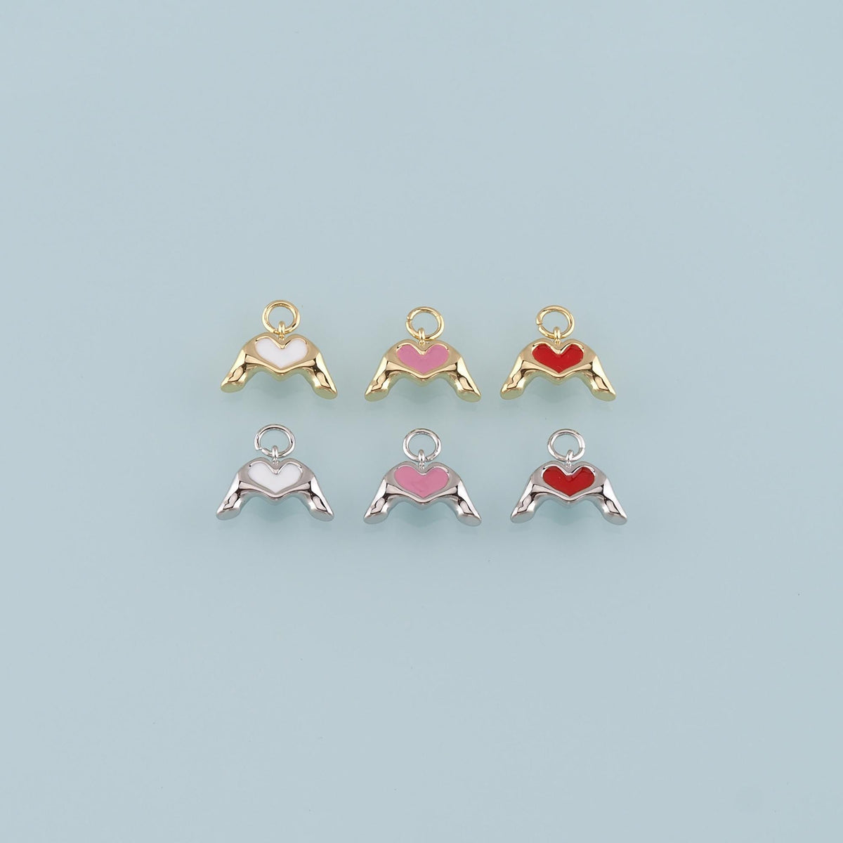 18K Gold Filled Enamel Charm Pendant for Jewelry Making
