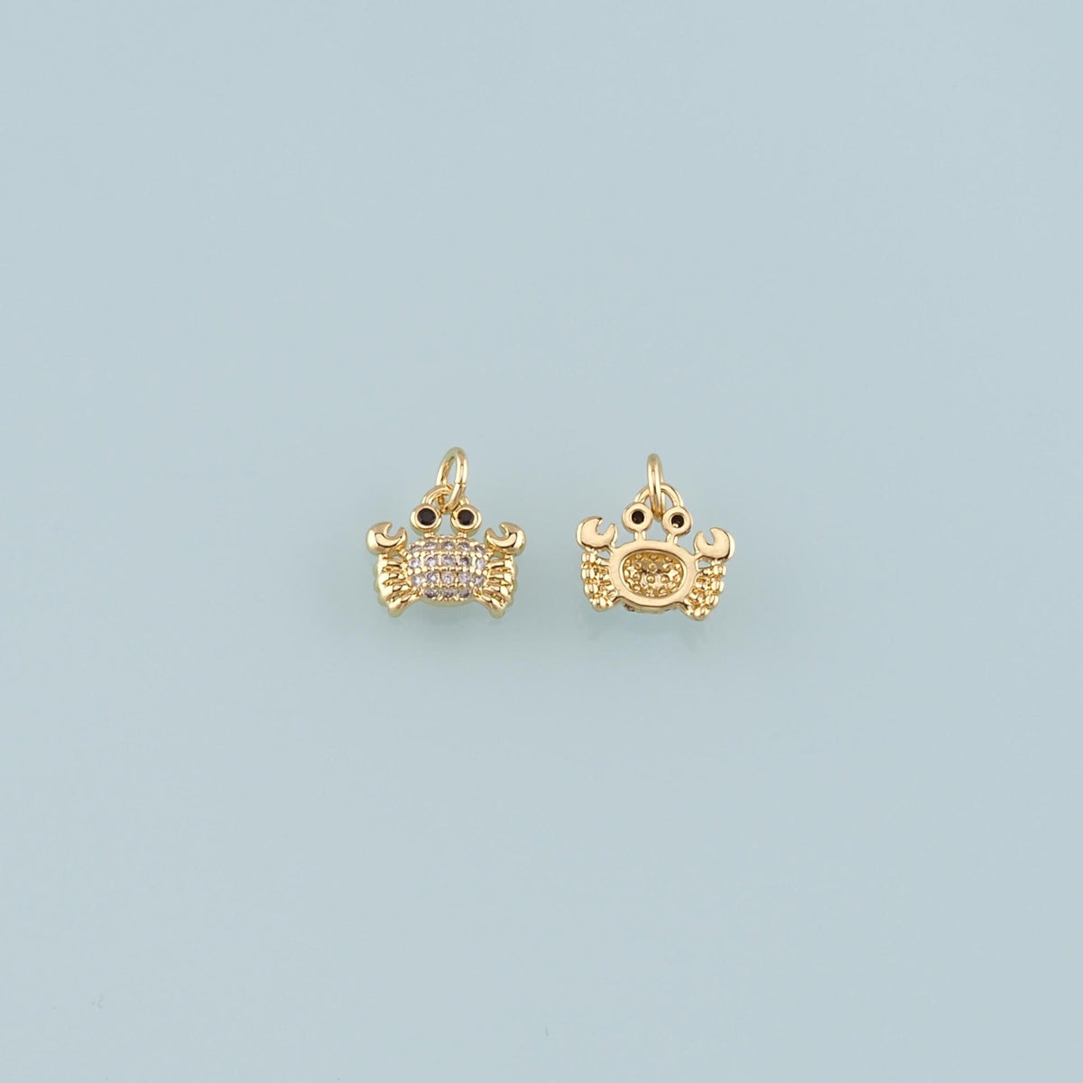 18K Gold Filled Hand CZ Charm Pendant for Jewelry Making