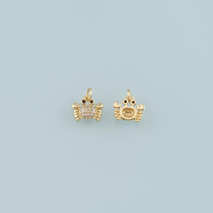 18K Gold Filled Hand CZ Charm Pendant for Jewelry Making