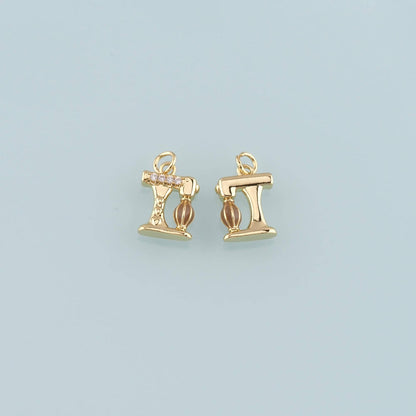 18K Gold Filled Sewing Machine Pendant,Enamel Sewing Machine Charm Bracelet Necklace for DIY Jewelry Making Supply
