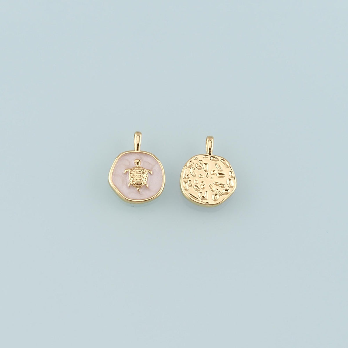 Gold Ocean Charms,18K Gold Filled Turtle Pendant,Enamel Turtle Charm Bracelet Necklace for DIY Jewelry Making Supply