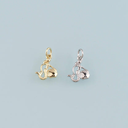 18K Gold Filled Cross CZ Charm Pendant for Jewelry Making