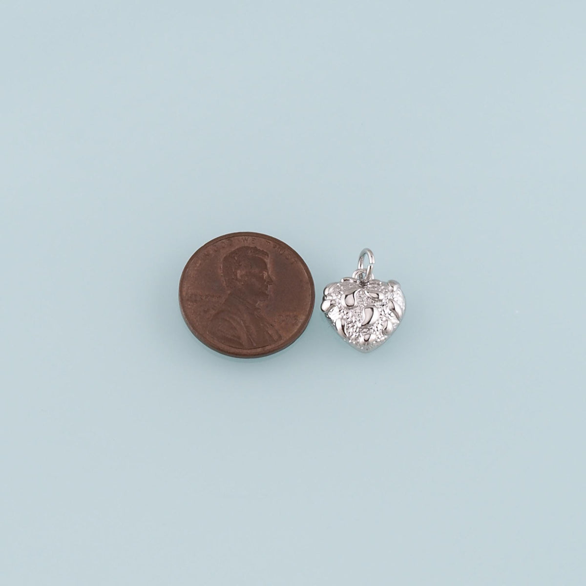 18K Gold Filled Heart Charm Pendant for Jewelry Making