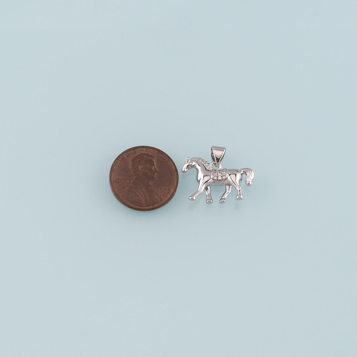 Gold Horse Charms,18K Gold Filled Horse Pendant,CZ Micro Pave Animal Charm Bracelet Necklace for DIY Jewelry Making Supply