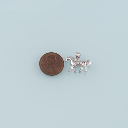 Gold Horse Charms,18K Gold Filled Horse Pendant,CZ Micro Pave Animal Charm Bracelet Necklace for DIY Jewelry Making Supply