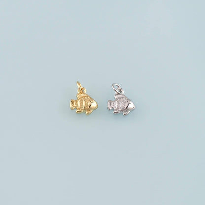 Gold Fish Charms,18K Gold Filled Fish Pendant,Fish Charm Bracelet Necklace for DIY Jewelry Making Supply