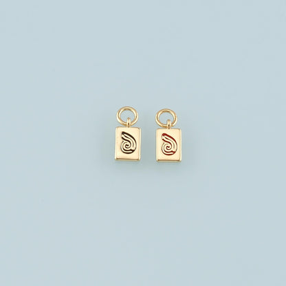 Gold Shell Charms,18K Gold Filled Conch Pendant,Enamel Conch Shell Charm Bracelet Necklace for DIY Jewelry Making Supply