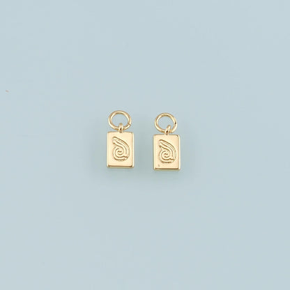 Gold Shell Charms,18K Gold Filled Conch Pendant,Conch Shell Charm Bracelet Necklace for DIY Jewelry Making Supply
