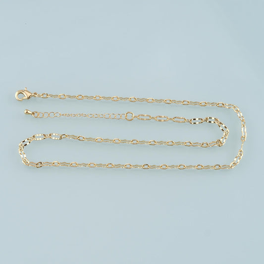 Gold Oval Chain,18K Gold Filled Oval for Necklace Bracelet DIY Jewelry Making Supply