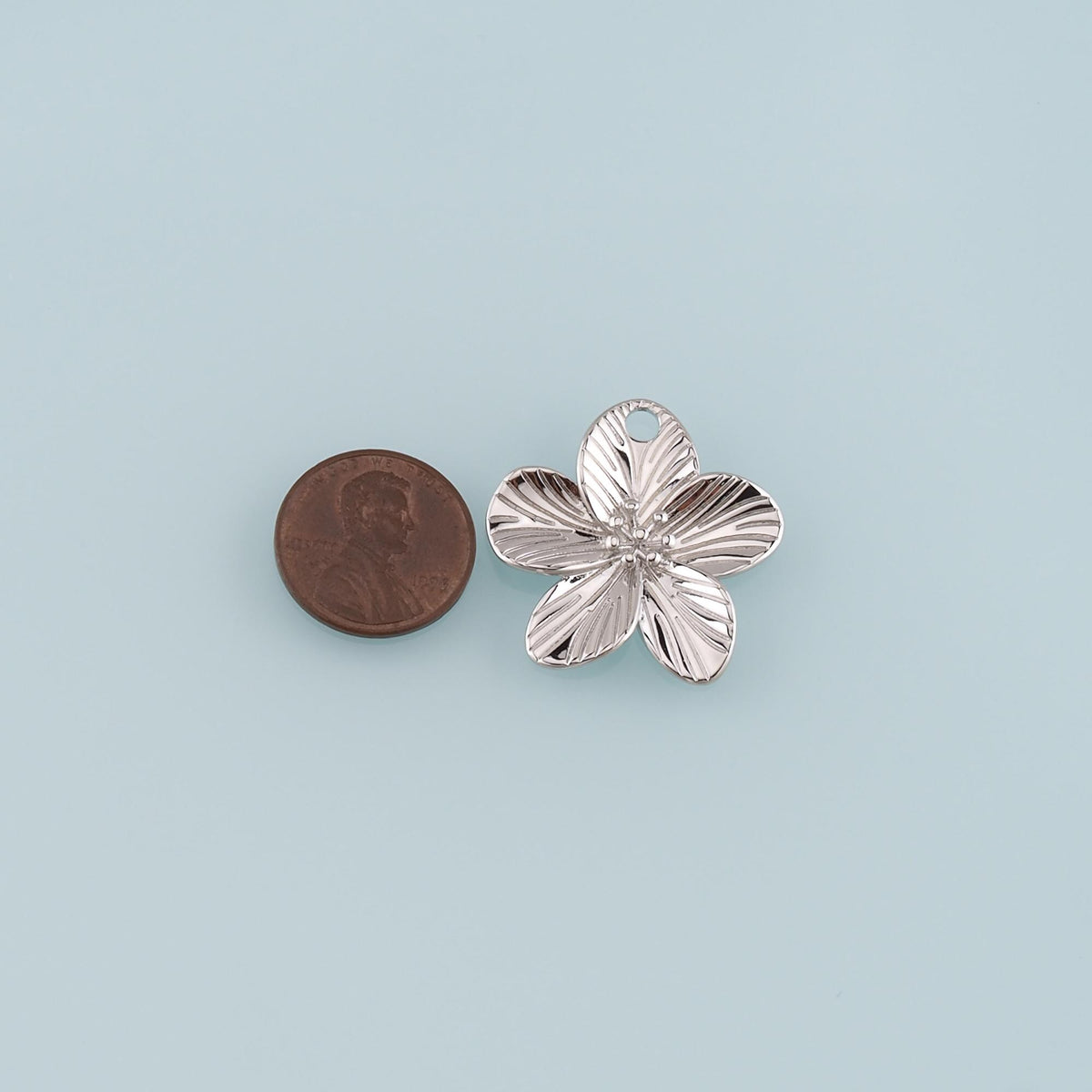 Gold Flower Charms,18K Gold Filled Flower Pendant,Flower Charm Bracelet Necklace for DIY Jewelry Making Supply