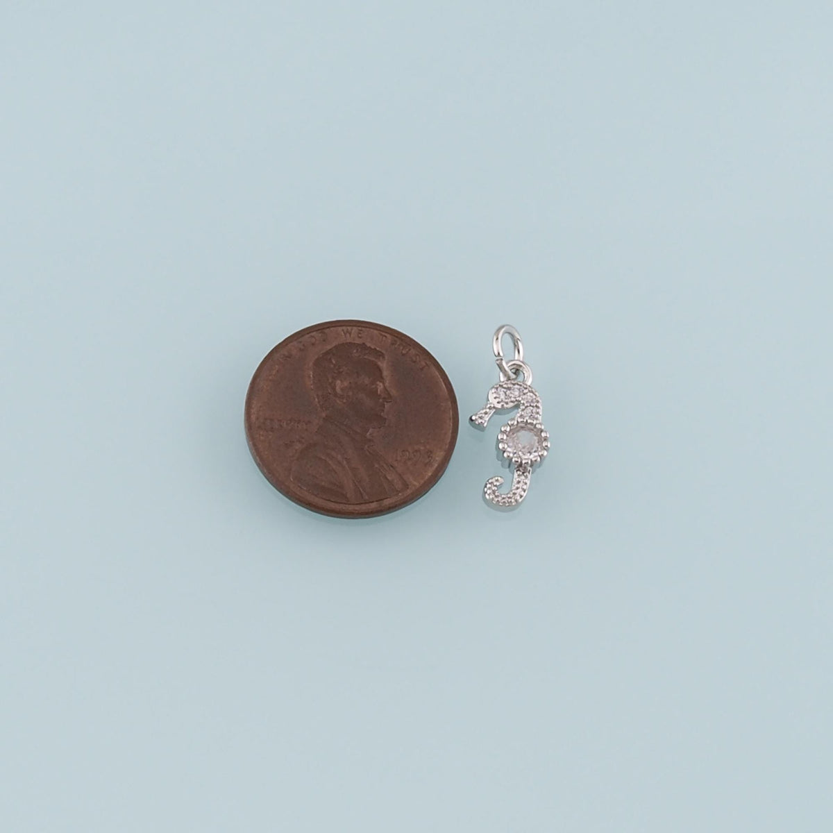 18K Gold Filled Cubic Zirconia Charm Pendant for Jewelry Making