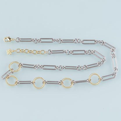 Gold Oval Chain,18K Gold Filled Twist for Necklace Bracelet DIY Jewelry Making Supply