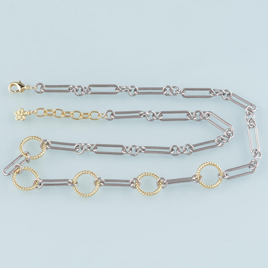 Gold Oval Chain,18K Gold Filled Twist for Necklace Bracelet DIY Jewelry Making Supply
