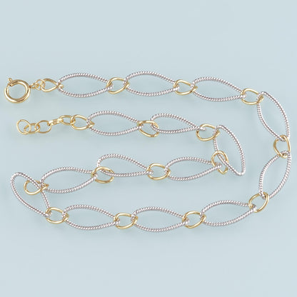 Gold Oval Chain,18K Gold Filled Twist for Necklace Bracelet DIY Jewelry Making Supply