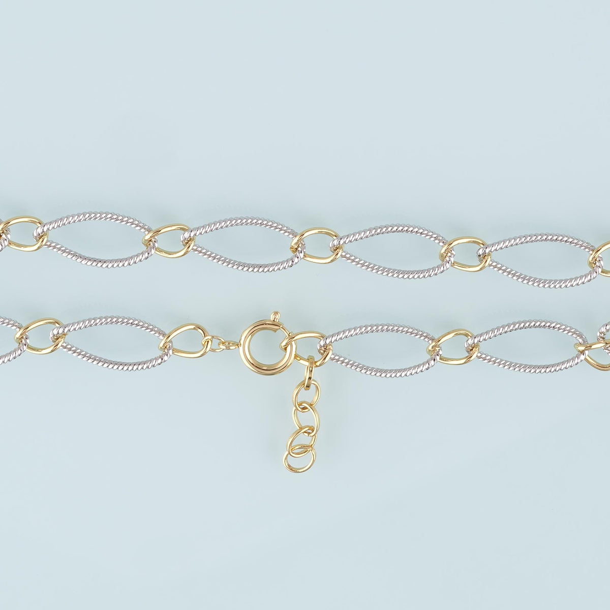 Gold Oval Chain,18K Gold Filled Twist for Necklace Bracelet DIY Jewelry Making Supply