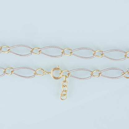 Gold Oval Chain,18K Gold Filled Twist for Necklace Bracelet DIY Jewelry Making Supply