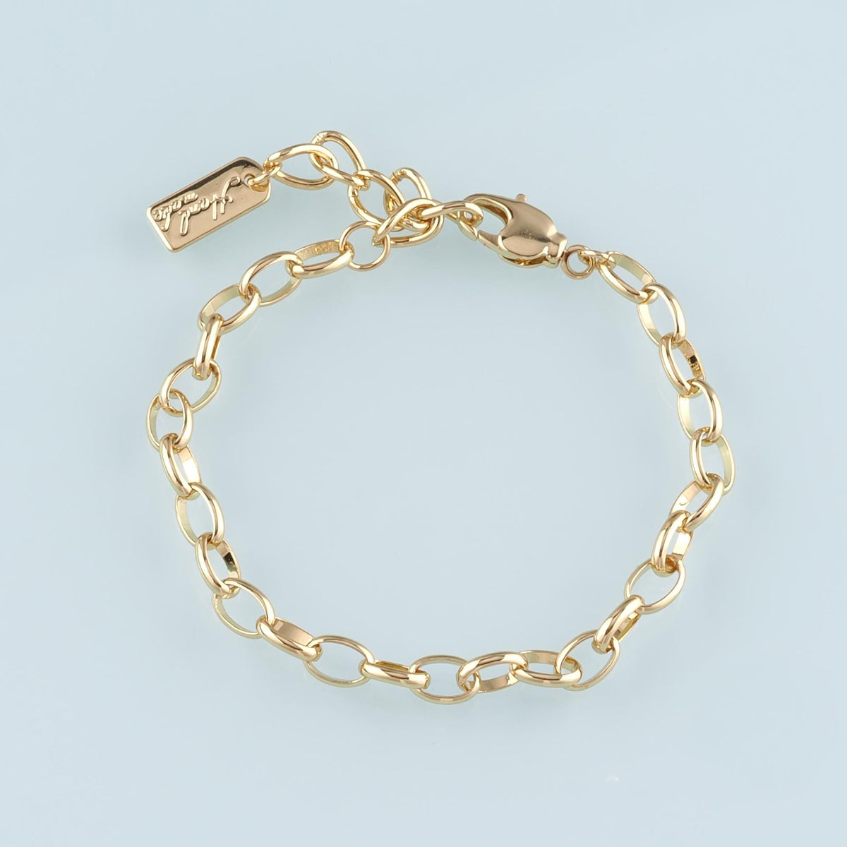 Gold Adjustable Chain,18K Gold Filled Oval Bracelet,Semi Finished Bracelets,Bracelets for Jewelry Making