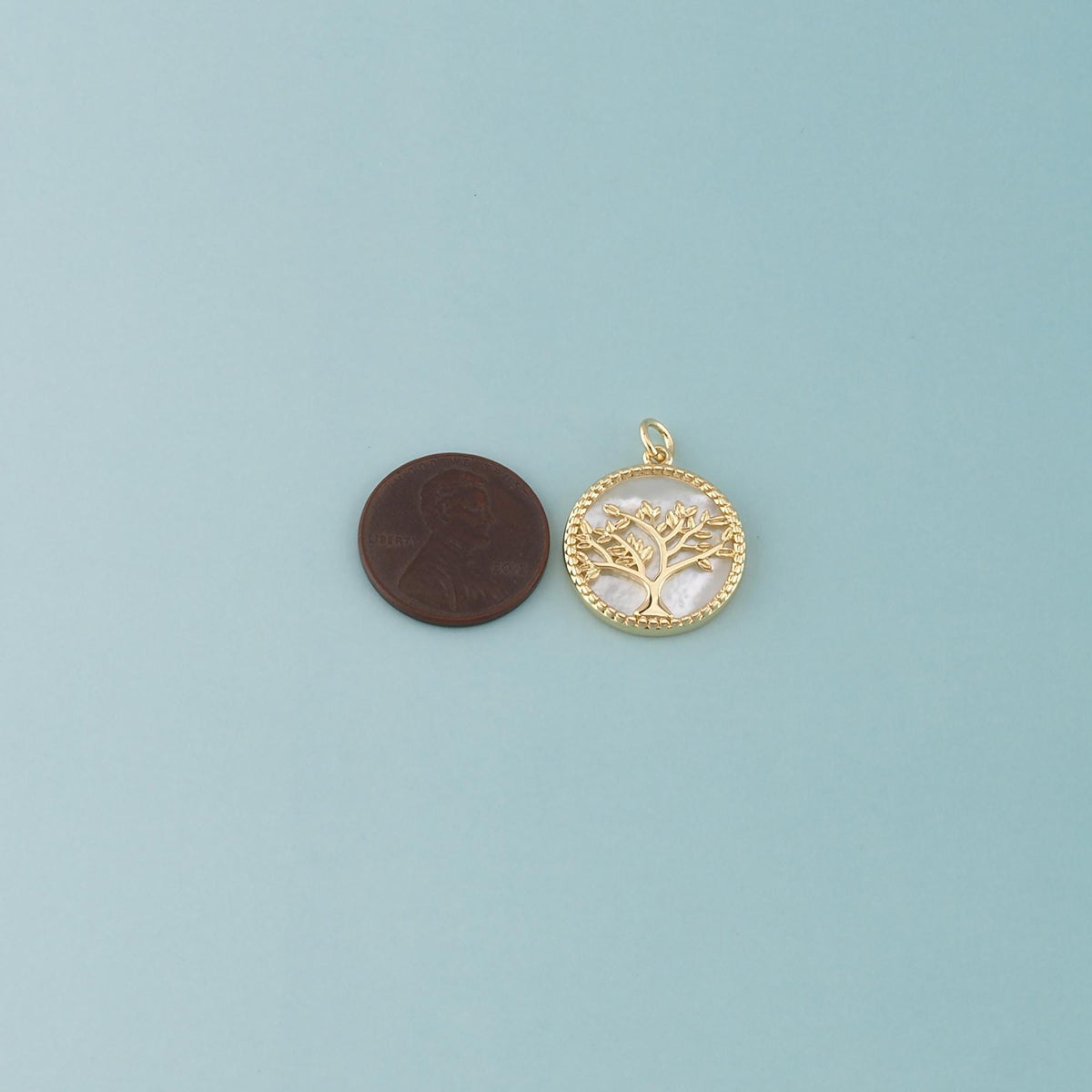18K Gold Filled Tree Charm Pendant for Jewelry Making