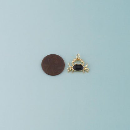 18K Gold Filled Hand Enamel Charm Pendant for Jewelry Making