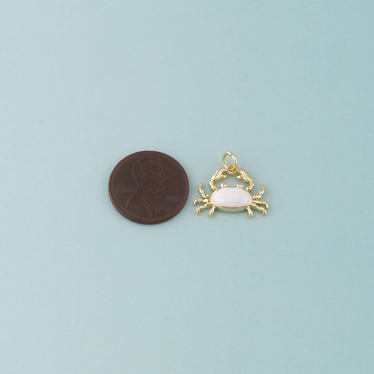 18K Gold Filled Hand Enamel Charm Pendant for Jewelry Making