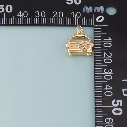 18K Gold Filled Hand CZ Charm Pendant for Jewelry Making