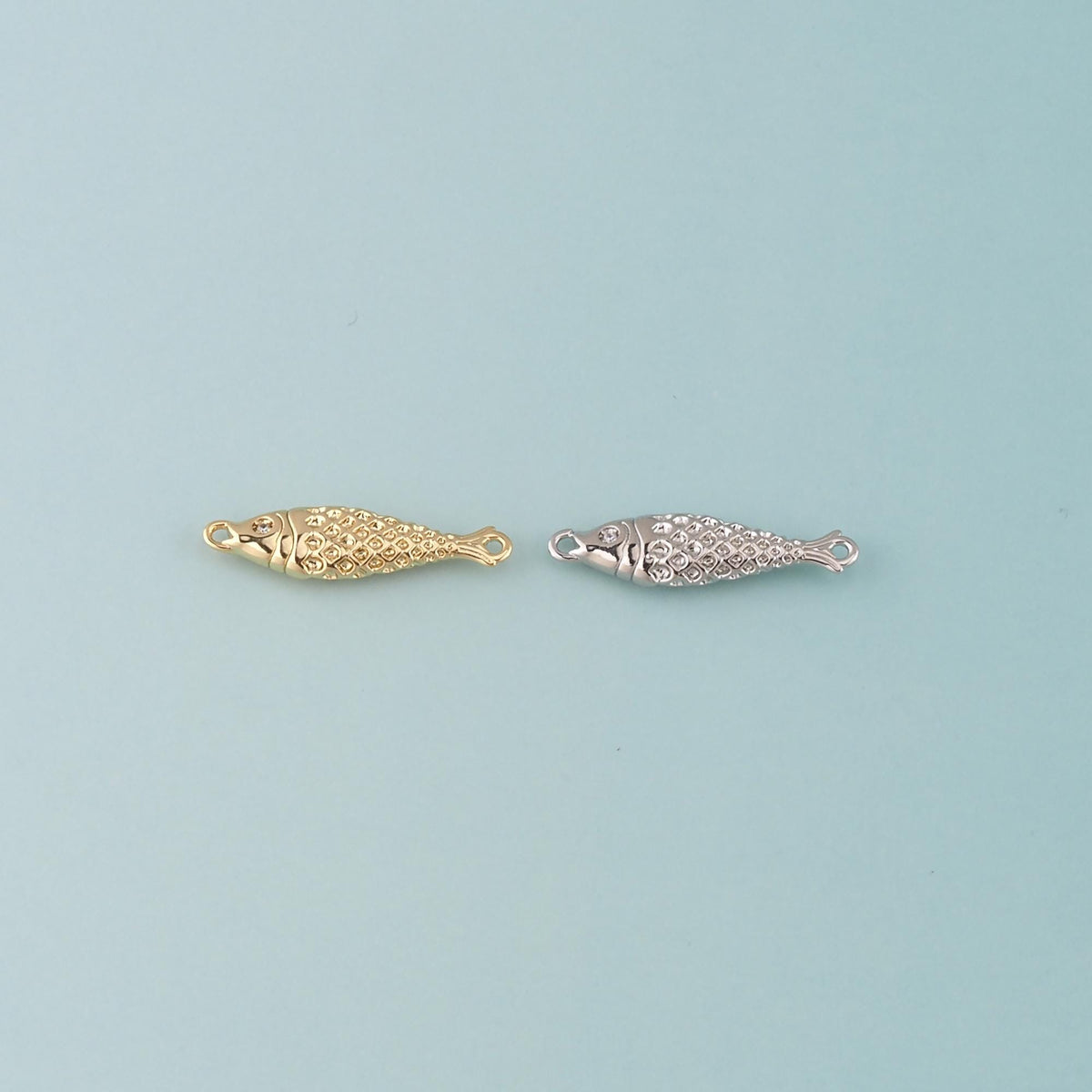 18K Gold Filled Fish Connector for Jewelry Making