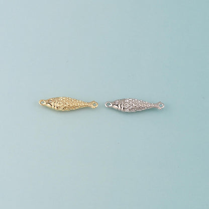 18K Gold Filled Fish Connector for Jewelry Making