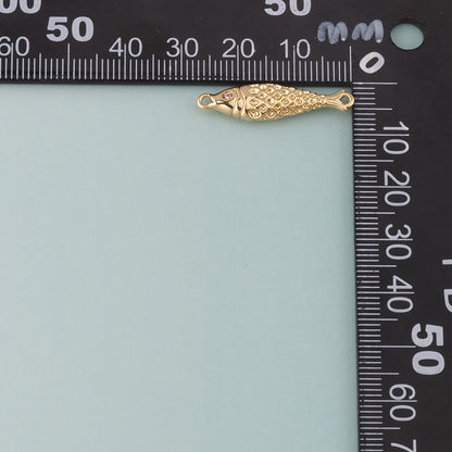 18K Gold Filled Fish Connector for Jewelry Making