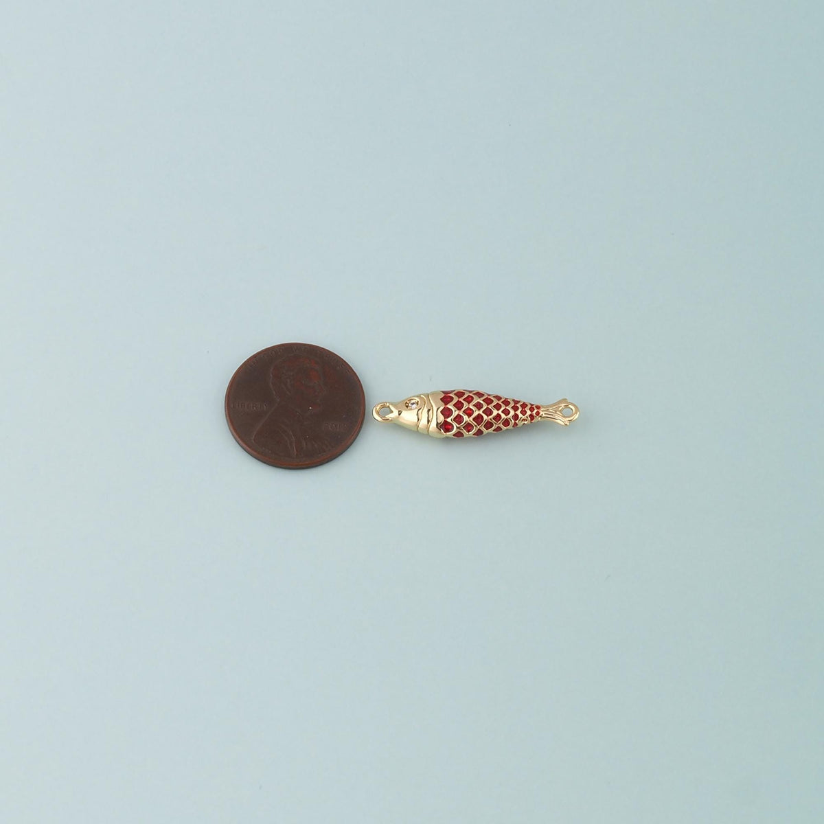 18K Gold Filled Fish Enamel Charm Pendant for Jewelry Making