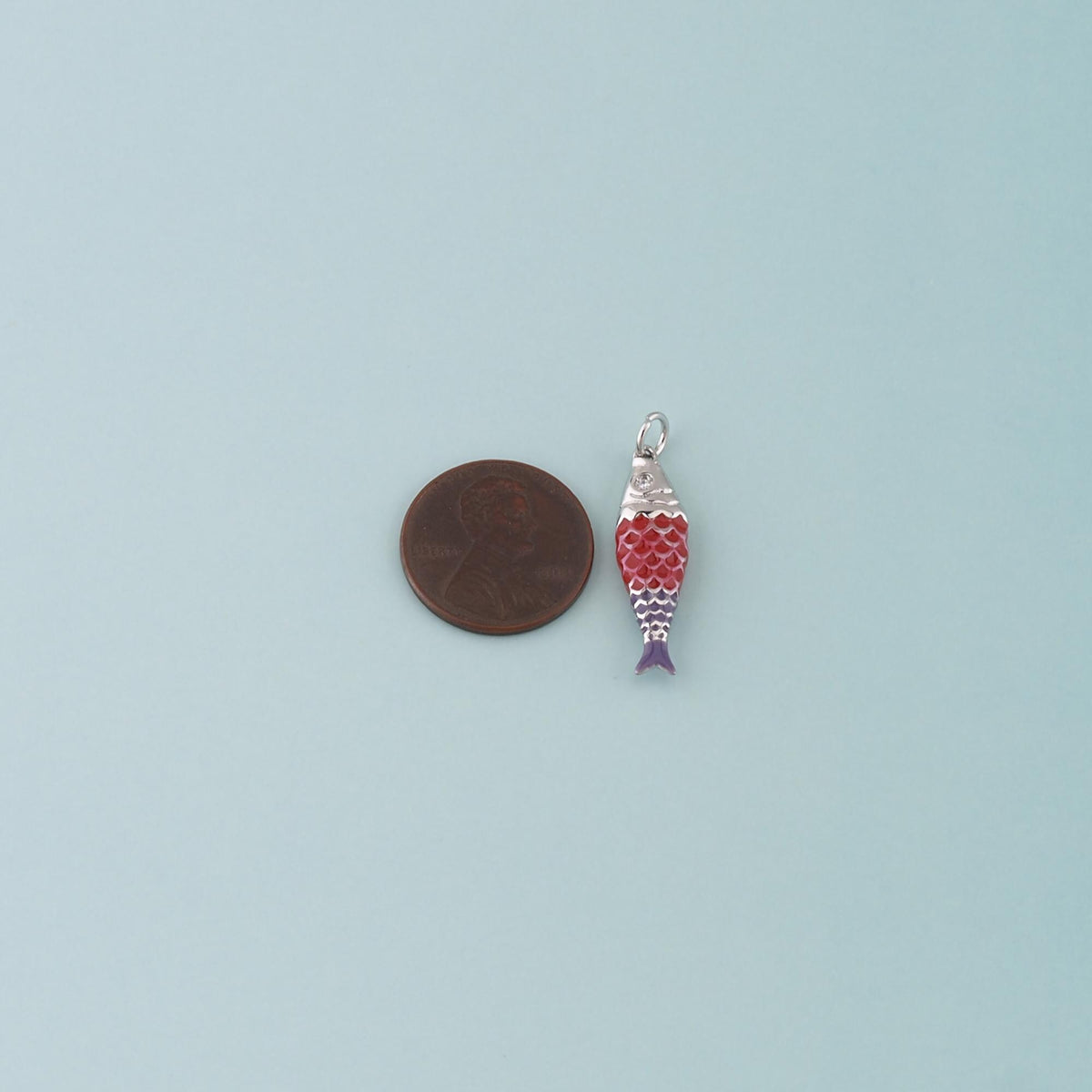18K Gold Filled Fish Enamel Charm Pendant for Jewelry Making