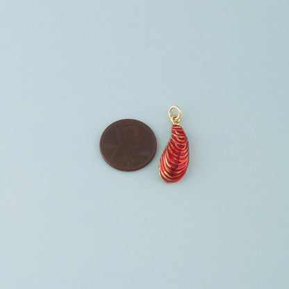 18K Gold Filled Shell Enamel Charm Pendant for Jewelry Making