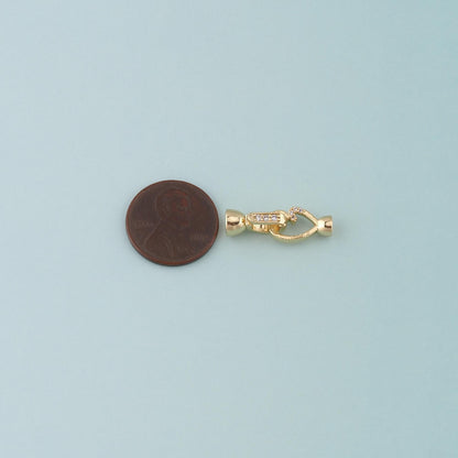 18K Gold Filled Heart Charm Pendant for Jewelry Making