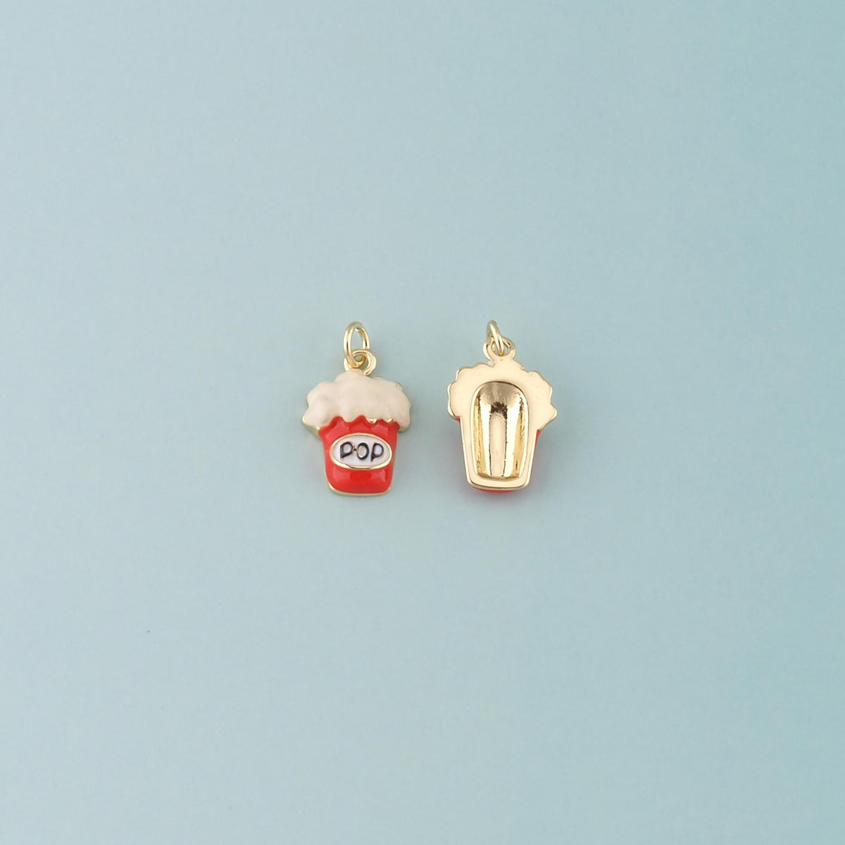 18K Gold Filled Hand Enamel Charm Pendant for Jewelry Making