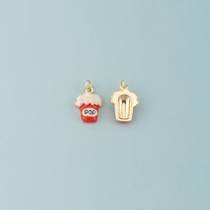 18K Gold Filled Hand Enamel Charm Pendant for Jewelry Making