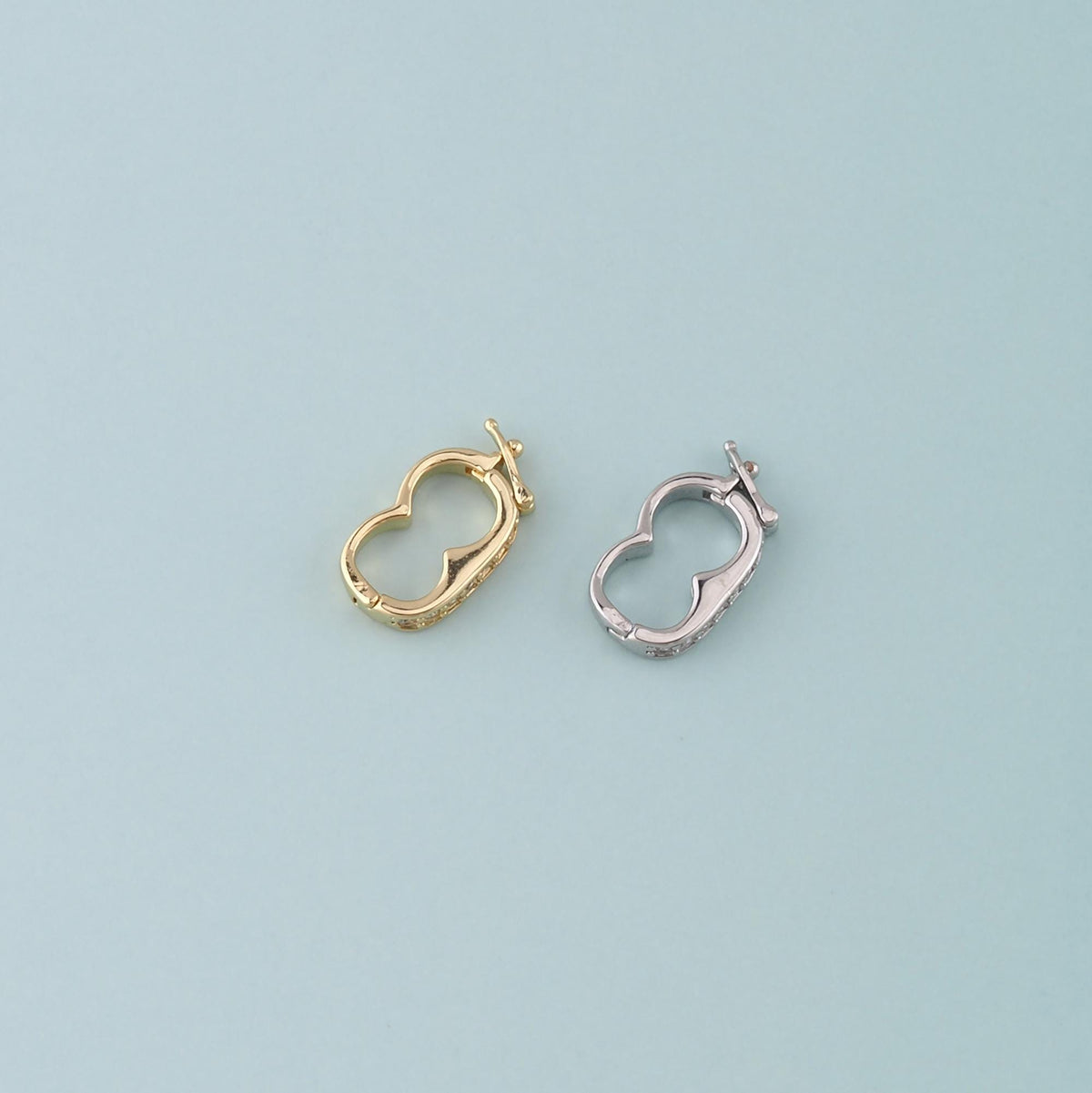 18k Gold Filled Oval Clasp,Shortener Enhancer Clasp for DIY Jewelry Finding Necklace Bracelet