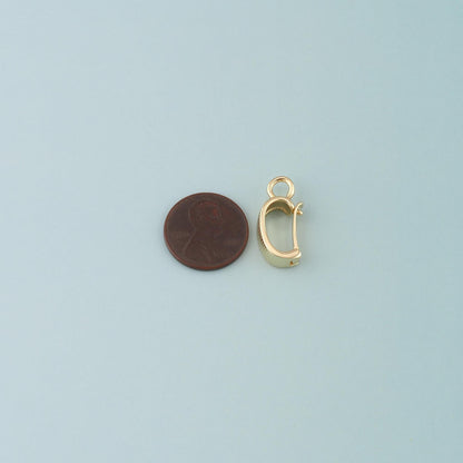 18K Gold Filled Oval Carabiner Clasp,Carabiner Lock Connector for DIY Jewelry Clasp Finding Necklace Bracelet