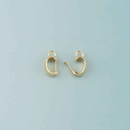 18K Gold Filled Oval Carabiner Clasp,Carabiner Lock Connector for DIY Jewelry Clasp Finding Necklace Bracelet