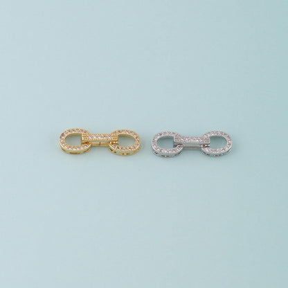 18K Gold Filled Oval Clasp,Carabiner Lock Connector for DIY Jewelry Finding Necklace Bracelet