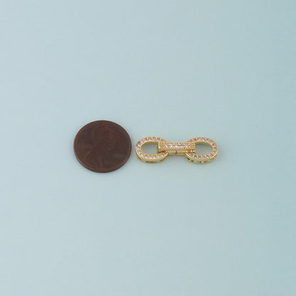 18K Gold Filled Oval Clasp,Carabiner Lock Connector for DIY Jewelry Finding Necklace Bracelet