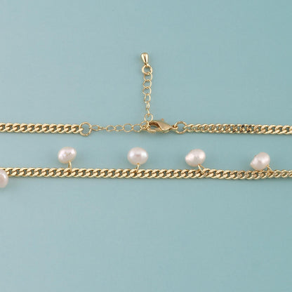 18K Gold Filled Pearl Jewelry Chain 2 in for Jewelry Making