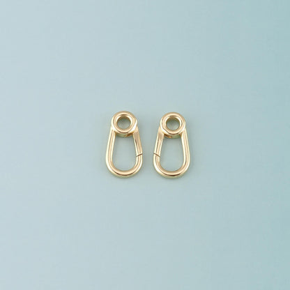 18K Gold Filled Oval Carabiner Clasp,Carabiner Lock Connector,Spring Push Gate for DIY Jewelry Finding Necklace Bracelet