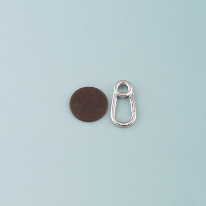 18K Gold Filled Oval Carabiner Clasp,Carabiner Lock Connector,Spring Push Gate for DIY Jewelry Finding Necklace Bracelet