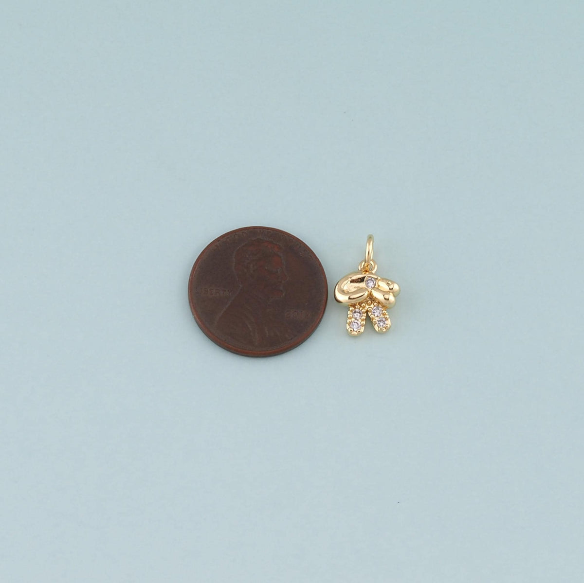 18K Gold Filled Hand CZ Charm Pendant for Jewelry Making