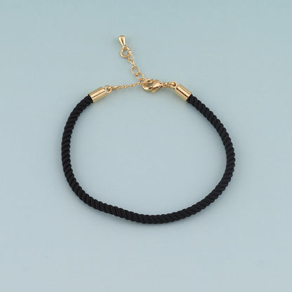 Gold Adjustable Braided rope,18K Gold Filled Braid Bracelet,Semi Finished Bracelets,Bracelets for Jewelry Making
