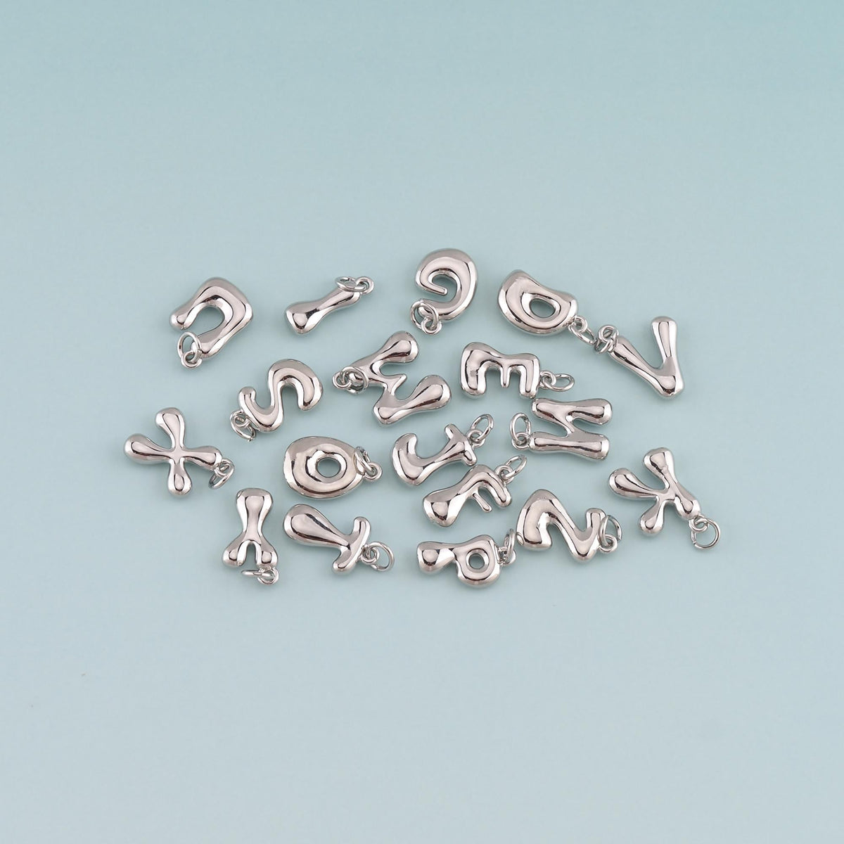Gold letter Charms,18K Gold Filled letter Pendant,Initial Charm Bracelet Necklace for DIY Jewelry Making Supply