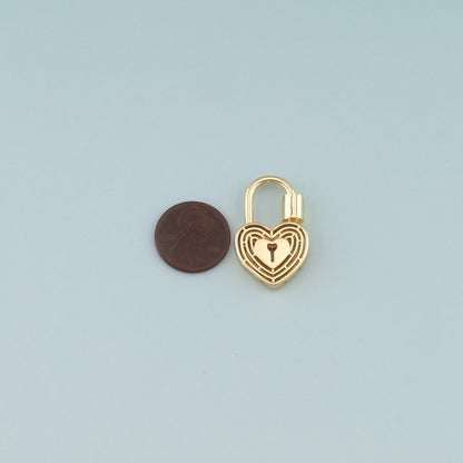 18K Gold Filled Heart Carabiner Clasp,Buckle Clasp,Carabiner Screw Clasp,Turnbuckle,for DIY Jewelry