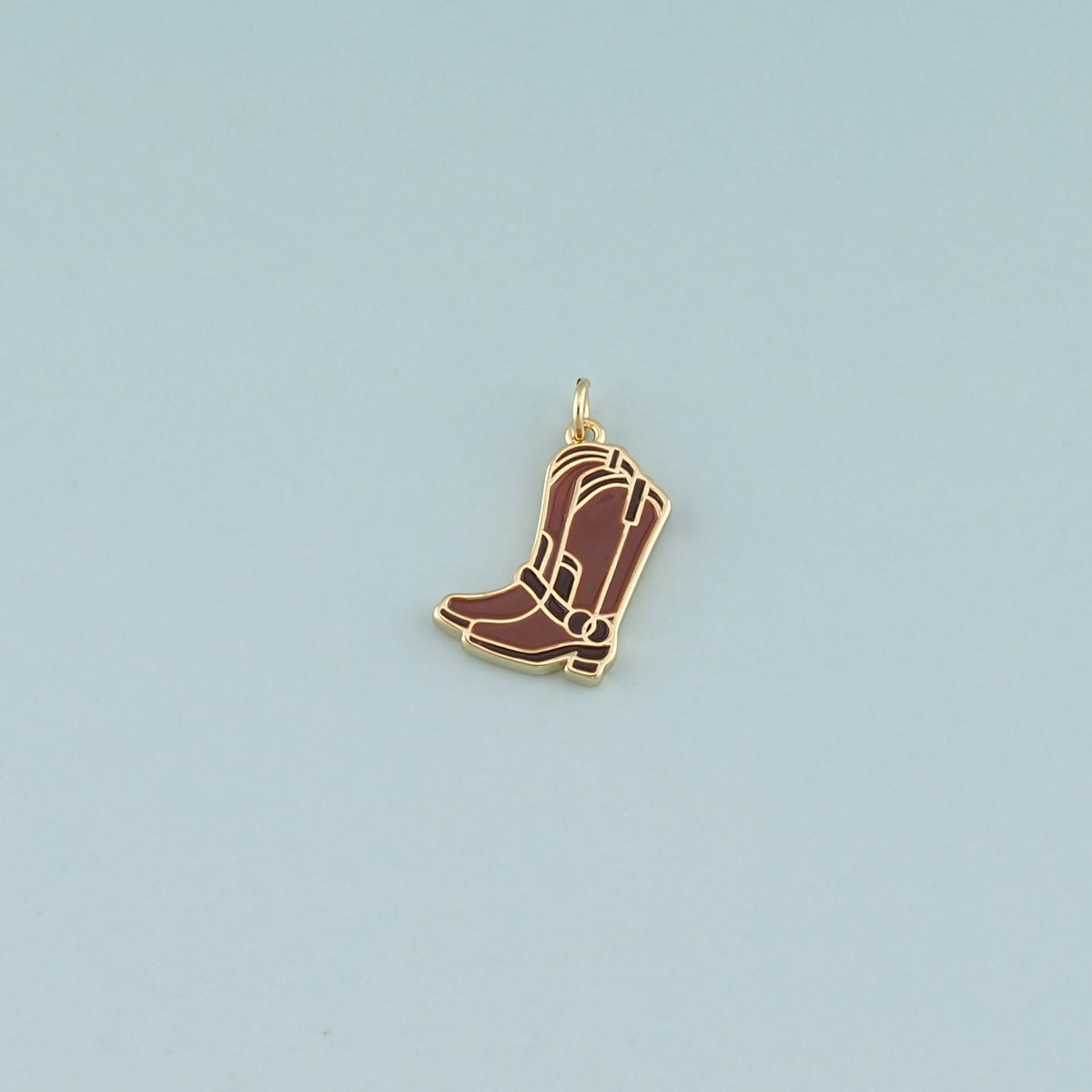 Gold Boots Charms,18K Gold Filled Boots Pendant,Enamel Cowboy Boots Charm Bracelet Necklace for DIY Jewelry Making Supply